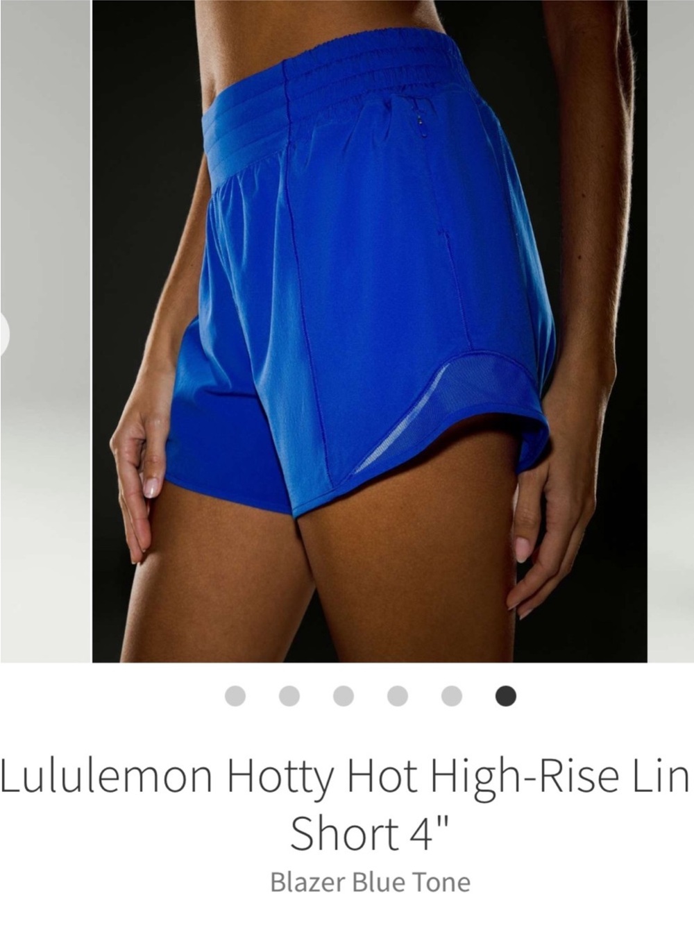Lululemon Hotty Hot High Rise Shorts 4" Blazer Blue Tone Sz 6